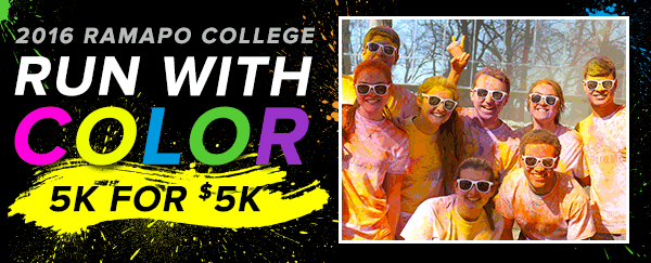 2016 Ramapo College Run with Color fundraiser animated banner for an email 